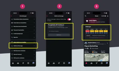 Flight-weather forecast with paraglidable.com in Sidekik