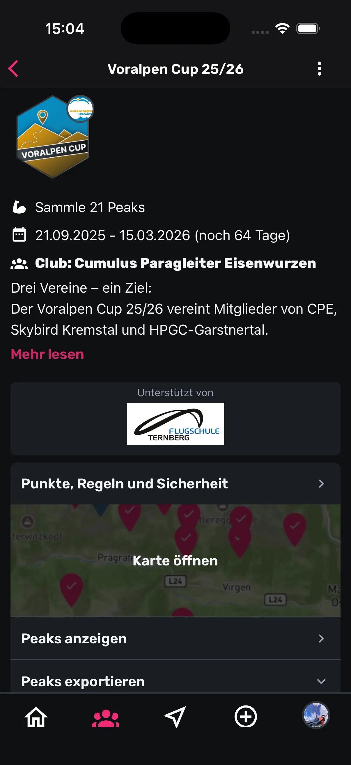 Voralpen Cup Challenge in the Sidekik app