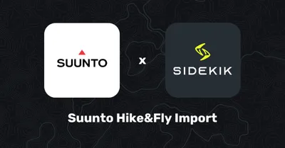 Hike&Fly import from a Suunto watch